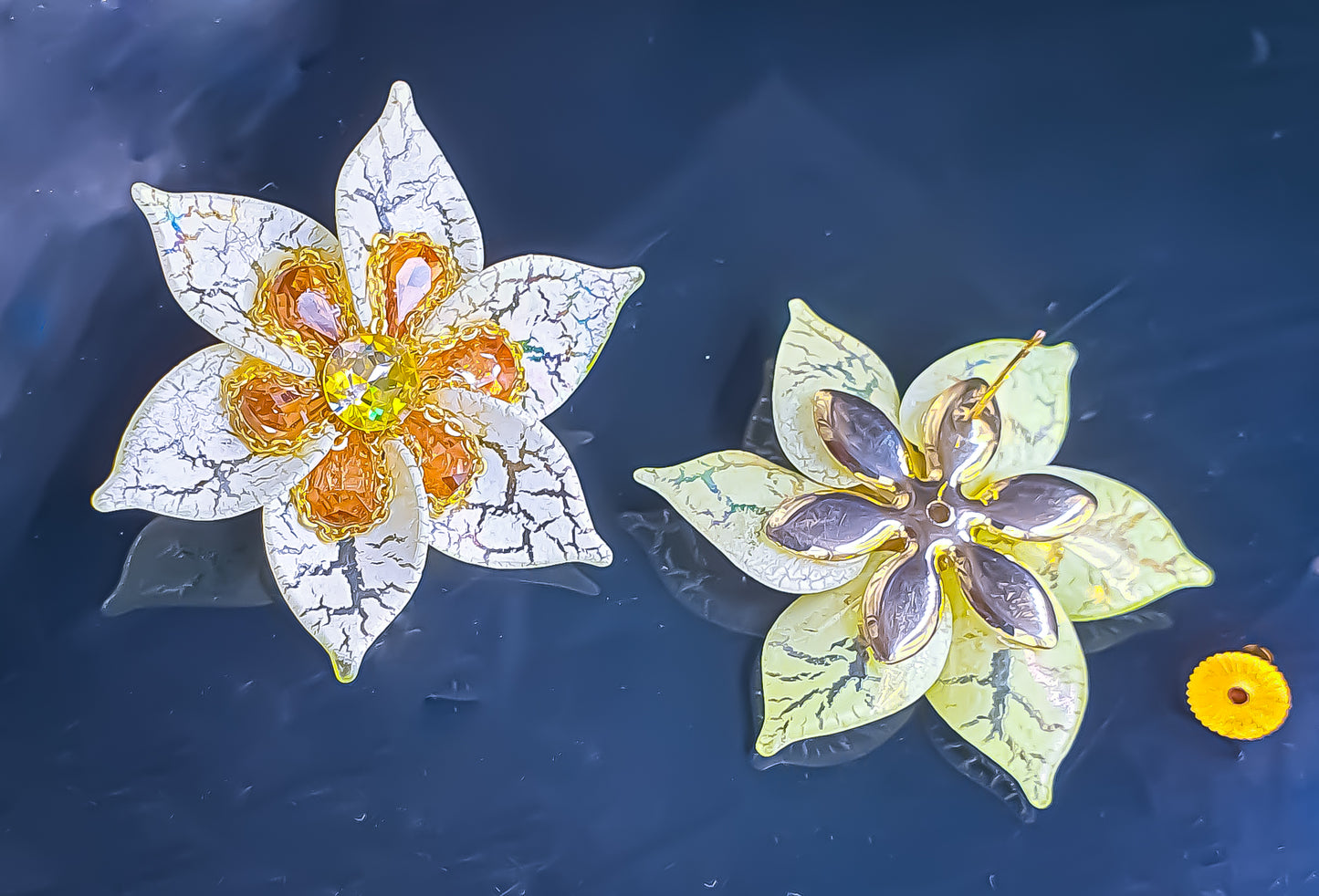 Elevate your style with Raani's light-weight designer studs. These eye-catching earrings feature a captivating orchid design. Crafted with a lightweight gold-finish alloy, they ensure all-day comfort without compromising on elegance.