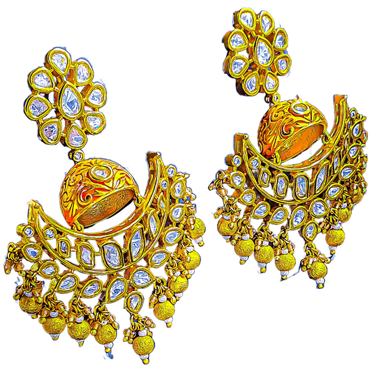 Raani's Vintage-inspired Artisanal Kundan Earrings